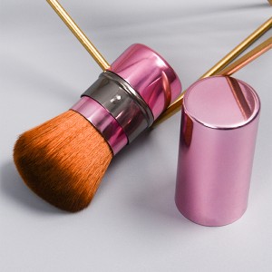 DM High End Custom Logo Populär Vegansk Makeup Powder Brush Kabuki Travel Cosmetic Brush Ansiktsrougeborstar