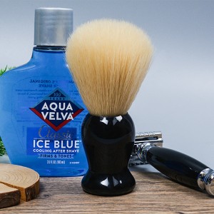 Wholesale Durable Professional Cheap Black Plastic Handle Bristle Bulk Shaving Brushes Mustache Brush for Men Grooming