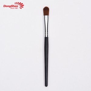 Pennello per maquillaje Dongshen, vegan friendly, capelli sintetici, manico in legnu neru, spazzola per correttore, pennello cosmeticu
