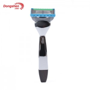 Dongshen Premium Men кыркуучу щетка топтому Luxury Badger чач кыруучу щеткасы жана кыруучу устара