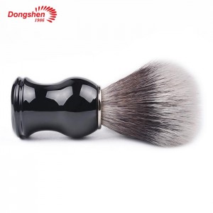 Dongshen korkealaatuinen musta muovikahva synteettiset hiukset miesten parranajoharja