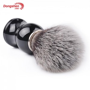 Dongshen high quality black plastic handle synthetic hair men’s shaving brush
