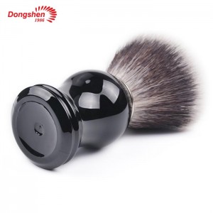 Dongshen բարձրորակ սև պլաստիկ բռնակով սինթետիկ մազերի տղամարդկանց սափրվելու վրձին