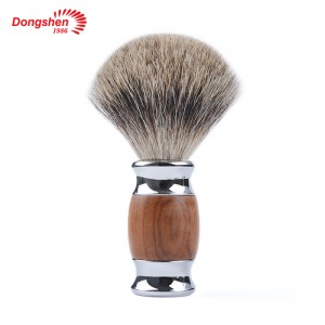 Dongshen роскошный цвет натурального дерева безопасная бритва супер волосы барсука набор кисточек для бритья