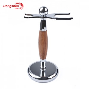Dongshen sang trọng màu gỗ tự nhiên an toàn dao cạo râu siêu lửng bộ bàn chải cạo râu
