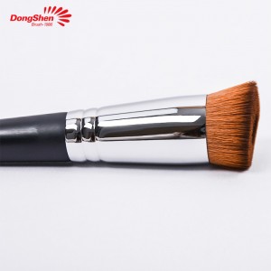 Dongshen doux pour la peau poils synthétiques manche en bois brosse de fondation concave