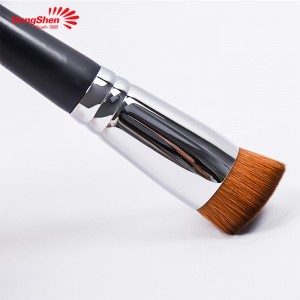 Dongshen soft skin-friendly synthetic hair wooden handle concave foundation brush