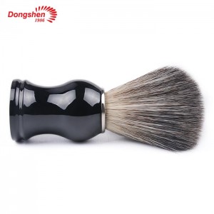 Dongshen Großhandelsfaser-Kunsthaar-Profi-Rasierpinsel mit schwarzem Kunststoffgriff