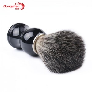 Dongshen engros fiber syntetisk hår profesjonell barberkost med svart plasthåndtak