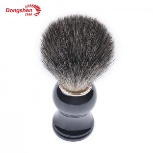 Dongshen toptan fiber sentetik saç siyah plastik saplı profesyonel tıraş fırçası