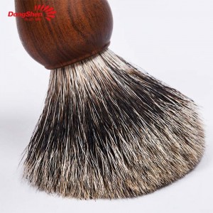 Discount Price China Shiny Stainless Steel Metal Handle with Badger Hair Wet Shaving Brush Reusable Shaving Brush