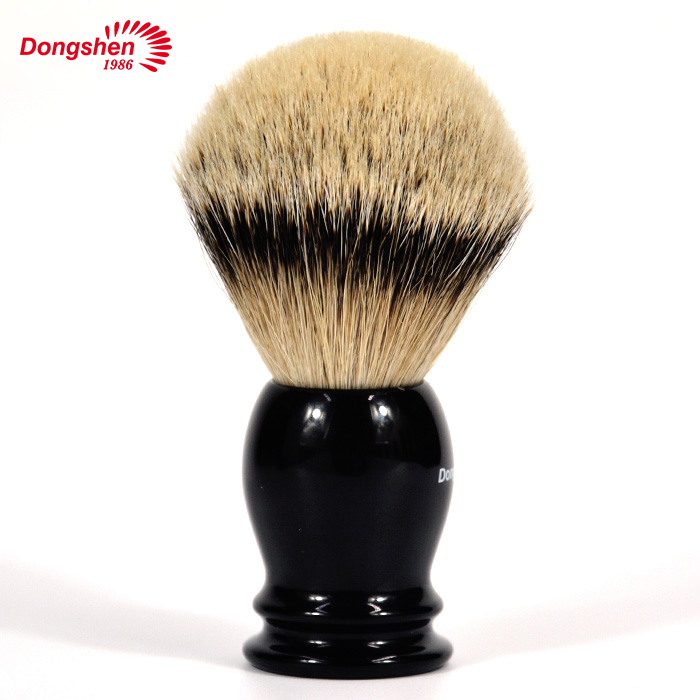 Luxury silvertip badger hair black wooden handle men’s shaving brush