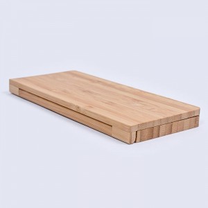 Dongshen makeup tool wholesale custom logo eco-friendly bamboo empty makeup palette case with mirror