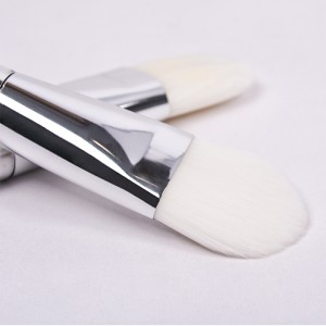Dongshen-harja cruelty-free vegaaninen synteettinen hiusmetallikahva kaksinkertainen naamioharja meikkityökalu