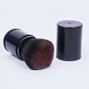 Dongshen børste uttrekkbar Kabuki sminkebørste vegansk hudvennlig syntetisk hår bærbar pudderrouge bronzer børste