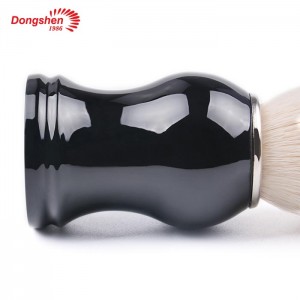 Synthetic Brush Hair Knot Pure Black Plastic Handle Shaving Brush