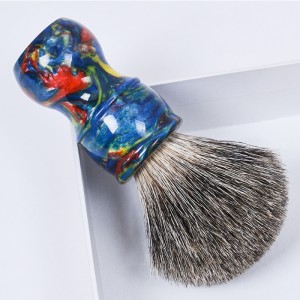 Dongshen brush luxury natural loose pure badger hair resin handle private label shaving brush for softening facial beard