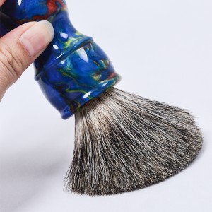 Dongshen brush luxury natural loose pure badger hair resin handle private label shaving brush for softening facial beard