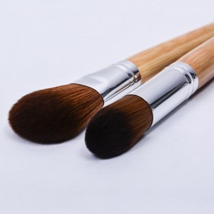 Dongshen set di pennelli per maquillaje ecologicu di 13 pezzi, senza crudeltà, senza crudeltà, manicu di bambù sinteticu, fondotinta, strumento di spazzola cosmetica per ombretti.