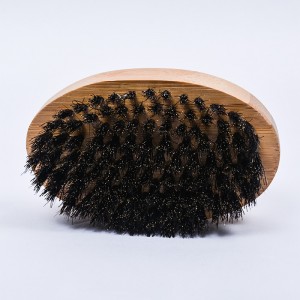 Dongshen hurtownia 100% włosia dzika z drewnianą rączką niestandardowa profesjonalna szczotka do brody marki własnej