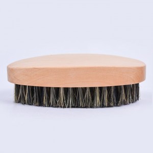 Dongshen χονδρική καθαρή τρίχα κάπρου υψηλής ποιότητας ξύλινη λαβή ανδρική βούρτσα γενειάδας για περιποίηση γενειάδας προσώπου