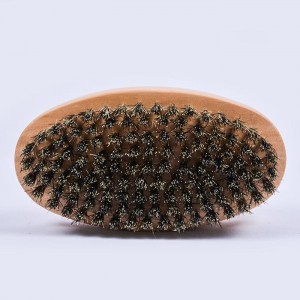 Dongshen на едро от чиста четина от глиган висококачествена дървена дръжка мъжка четка за брада за грижа за брадата на лицето