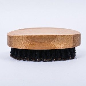 Dongshen wholesale 100% boar bristle with wooden handle custom private label professional beard brush