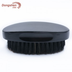 Men’s daily boar bristle hair black wooden handle beard brush