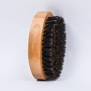 Dongshen wholesale 100% boar bristle na may wooden handle custom private label professional beard brush