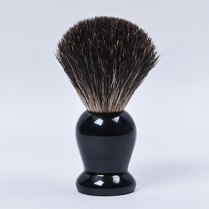 Dongshen оптовая продажа на заказ натуральные черные волосы барсука с деревянной ручкой помазок для мужского ухода за бородой
