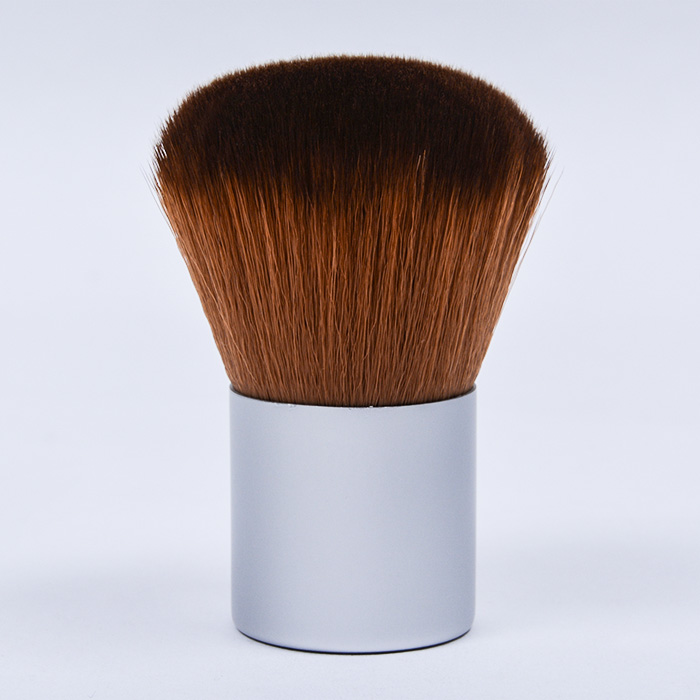 Best Price on  Plastic Bristle Hair Brush - Dongshen kabuki brush factory durable vegan synthetic hair aluminum handle powder blush bronzer cosmetic brush – Dongmei