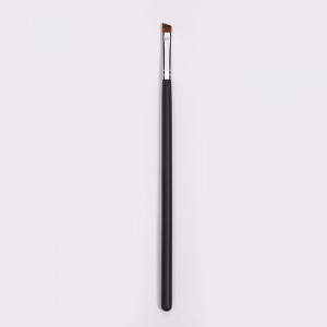Dongshen wholesale custom size private label angled synthetic hair wooden handle makeup eyebrow brush