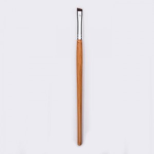 Dongshen didmeninis ekologiškas, be žiaurumo veganiškas kūginis plokščias sintetinis bambuko rankenos makiažo akių pieštuko šepetėlis