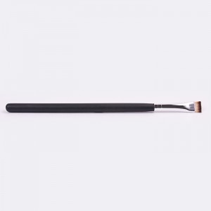 Dongshen private label thick flat angle vegan synthetic hairy wooden handle makeup eyeliner brush
