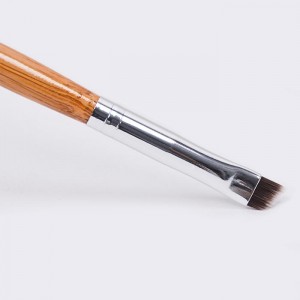 ʻO Dongshen kūʻai kūʻai nui ʻana i ka hoʻopōmaikaʻi ʻana i ka vegan bevel flat synthetic bamboo lāʻau makeup eyeliner brush.