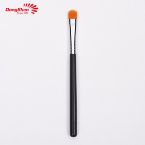 Dongshen vegan cruelty-free synthetic hair black wooden handle makeup single eyeshadow brush
