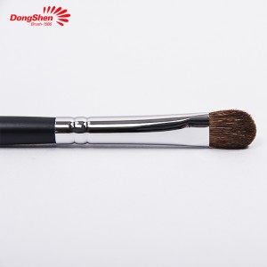 Dongshen customized private label natural super soft pony hair black wooden handle single makeup eyeshadow brush