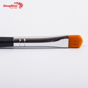 Dongshen veganer, tierversuchsfreier Kunsthaar-Make-up-Einzellidschattenpinsel mit schwarzem Holzgriff