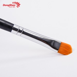 Pennello per ombretto singolo per trucco con manico in legno nero per capelli sintetici vegan cruelty-free Dongshen