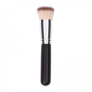 Dongshen brush foundation private label wholesale natural synthetic hair custom flat cosmetic liquid foundation brush