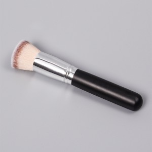 Dongshen brush foundation private label wholesale natural synthetic hair custom flat cosmetic liquid foundation brush