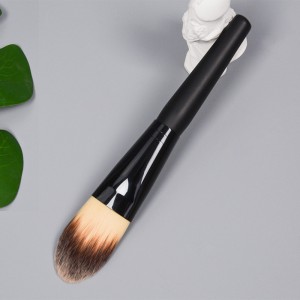 Dongshen private label foundation brush manufacture high quality fiber synthetic hair flat foundation makeup brush
