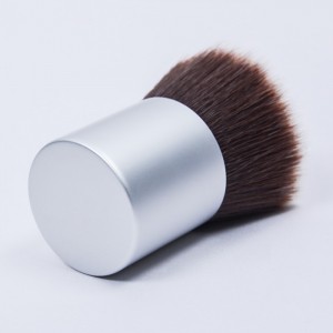 Dongshen Düz Üst Kabuki Fırça Fabrikası Süper yoğun vegan sentetik saç özel etiket likit fondöten fırçası
