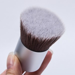 Dongshen Flat Top Kabuki Brush Factory Super dense vegan synthetic hair private label liquid foundation brush
