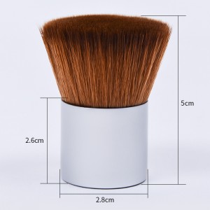 Dongshen flat top kubuki brush manufacturer walay kapintasan nga vegan synthetic hair liquid foundation makeup brush