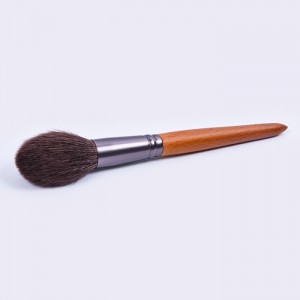 Dongshen Makeup Brush Manufacturer Flaming Luxury Elastic Goat Hair Wooden Handle Highlight Brush