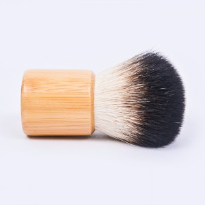 Pennello per trucco Dongshen fabbrica di lusso all'ingrosso capelli di capra naturale manico in legno polvere per trucco pennello Kabuki