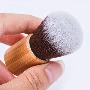 Dongshen Kabuki Face Brush Foundation ahịhịa maka ntụ ntụ Mineral Foundation na-agwakọta blush buffing makeup brush.