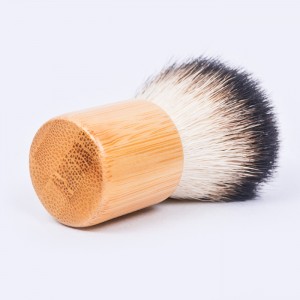Dongshen makeup brush factory wholesale alatu na halitta gashin akuya katako rike kayan shafa foda Kabuki goga