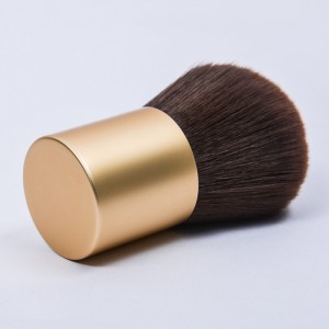 Dongshen kabuki harjavalmistaja julmuusvapaa kuitu synteettinen hiukset alumiinikahva puuteri meikkivoide bronzer harja